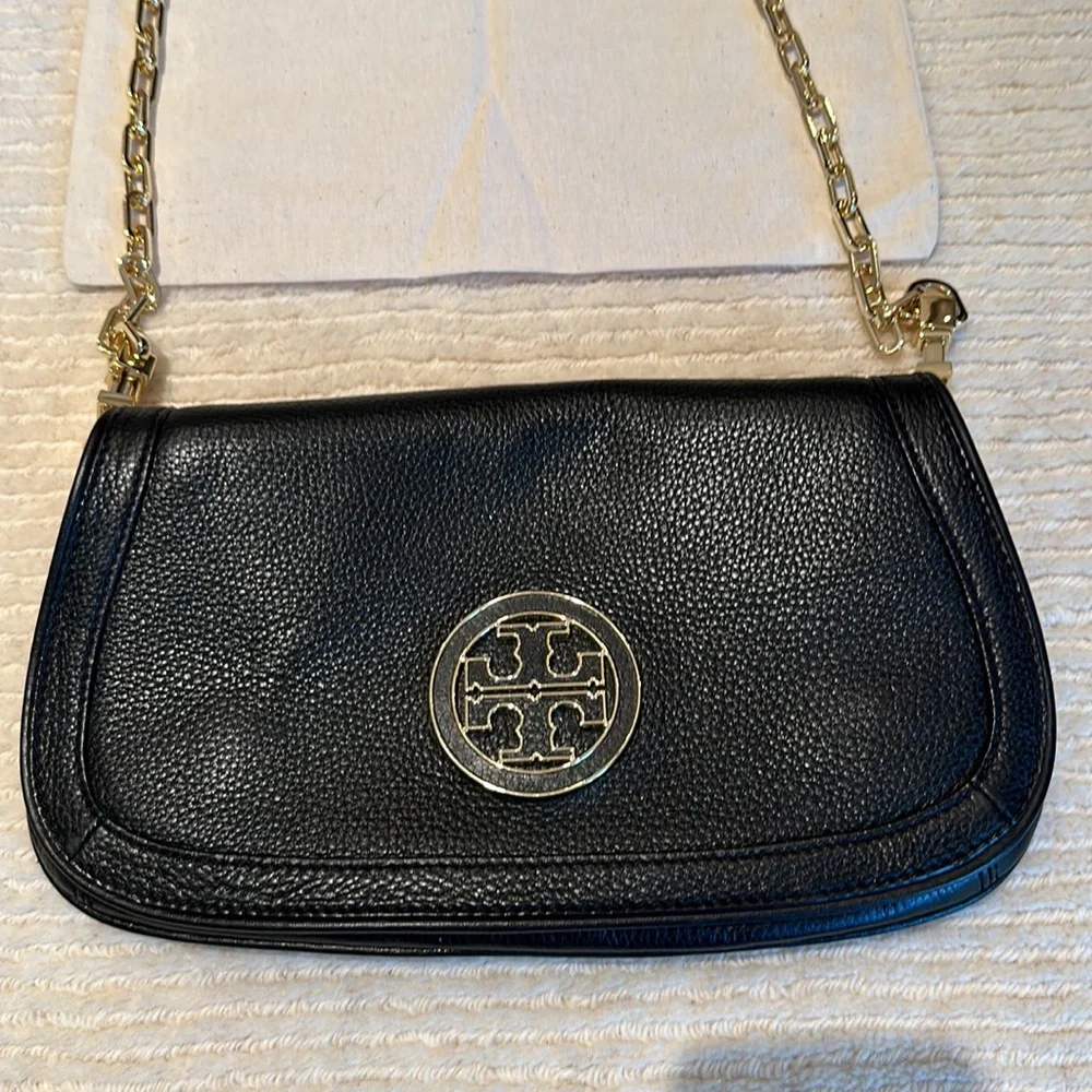 Tory Burch black clutch purse *authentic* - Picture 3 of 4